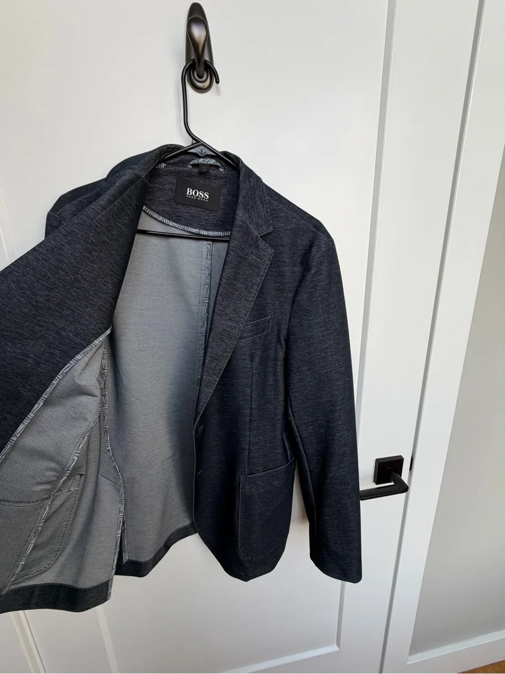 Hugo Boss Charcoal Knit Blazer